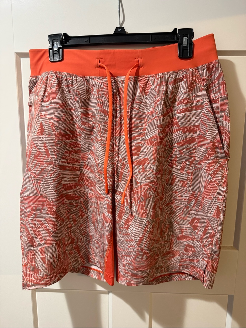 lululemon Men's Orange Patterned Shorts